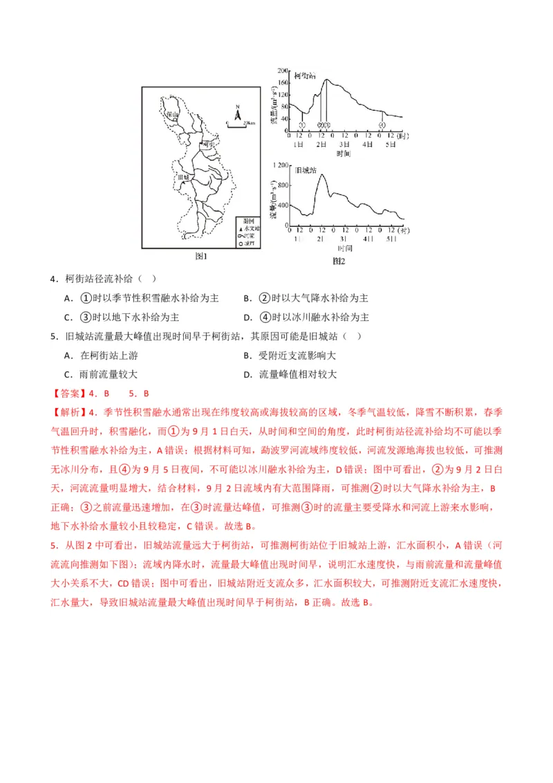 五年（2021-2025）高考地理真题分类汇编专题04地球上的水（全国通用）（解析版）_高考真题分类汇编_高考地理真题分类汇编（全国通用）五年（2021-2025）_pdf