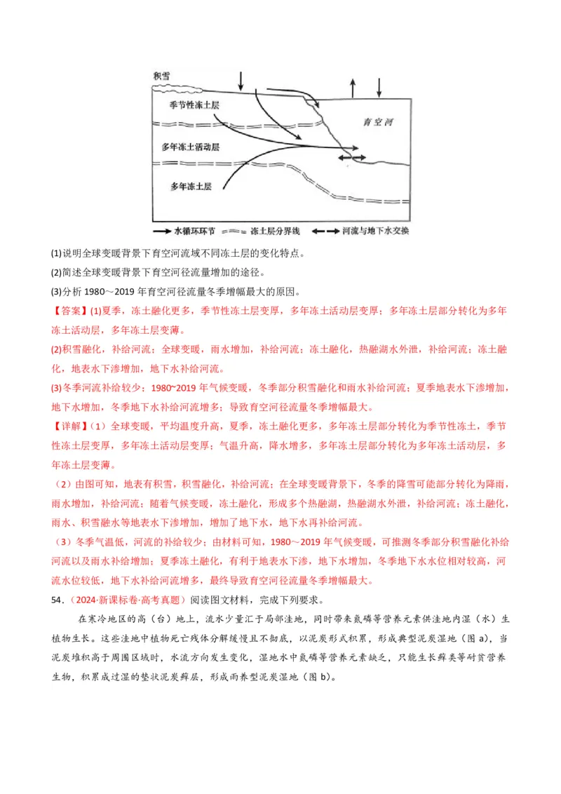 五年（2021-2025）高考地理真题分类汇编专题04地球上的水（全国通用）（解析版）_高考真题分类汇编_高考地理真题分类汇编（全国通用）五年（2021-2025）_pdf