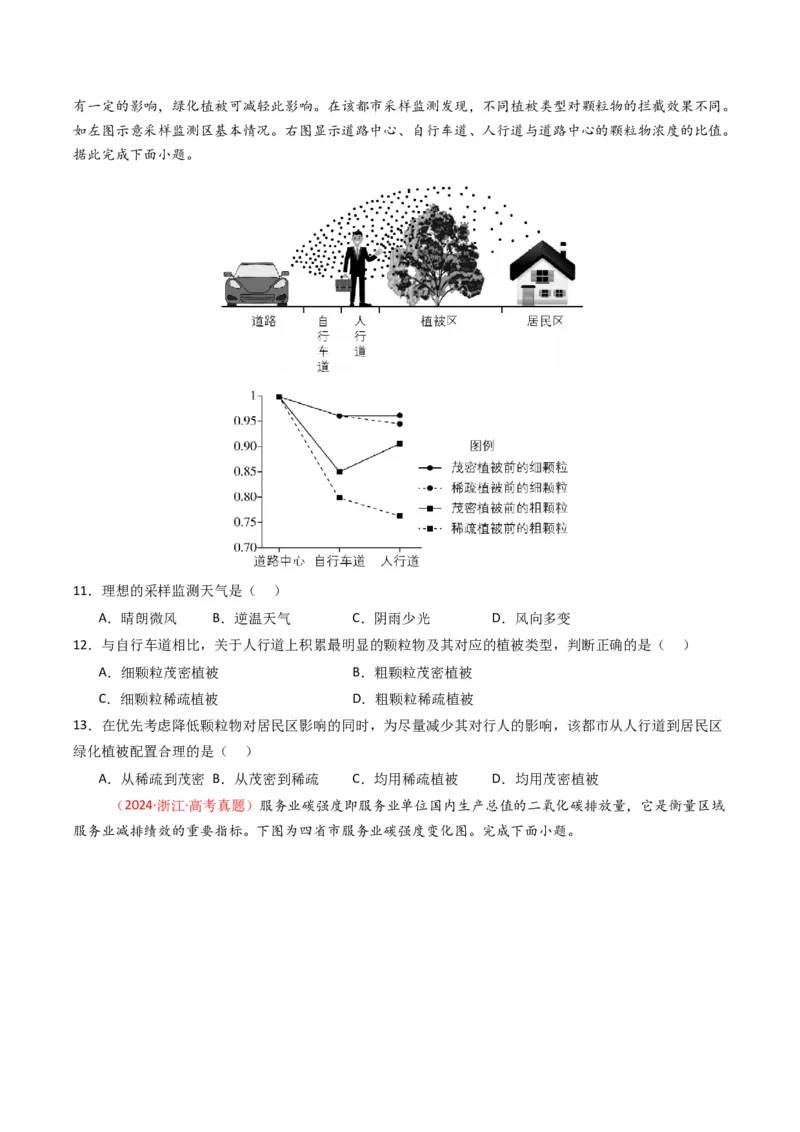 五年（2021-2025）高考地理真题分类汇编专题14资源、环境与国家安全（全国通用）（原卷版）_高考真题分类汇编_高考地理真题分类汇编（全国通用）五年（2021-2025）_word