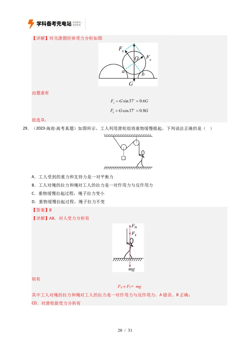 专题02相互作用（全国通用）（解析版）_高考真题分类汇编_高考物理真题分类汇编（全国通用）五年（2021-2025）