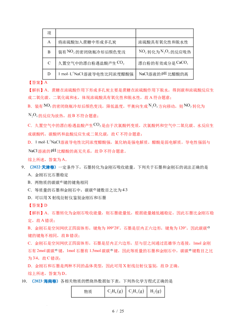 专题15化学反应中的能量变化及反应机理（解析）_高考真题分类汇编_高考化学真题分类汇编（全国通用）五年（2021-2025）