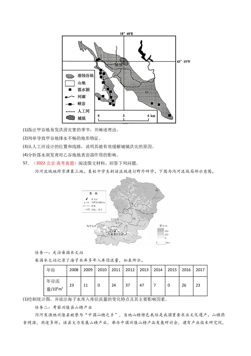 五年（2021-2025）高考地理真题分类汇编专题04地球上的水（全国通用）（原卷版）_高考真题分类汇编_高考地理真题分类汇编（全国通用）五年（2021-2025）_word