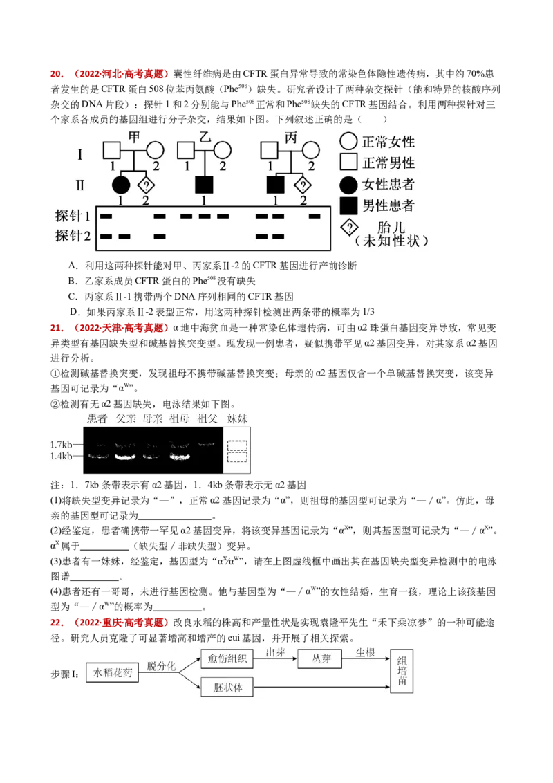 五年（2021-2025）全国高考生物真题分类汇编专题12变异、育种与进化（全国通用）（原卷版）_高考真题分类汇编_高考生物真题分类汇编（全国通用）五年（2021-2025）