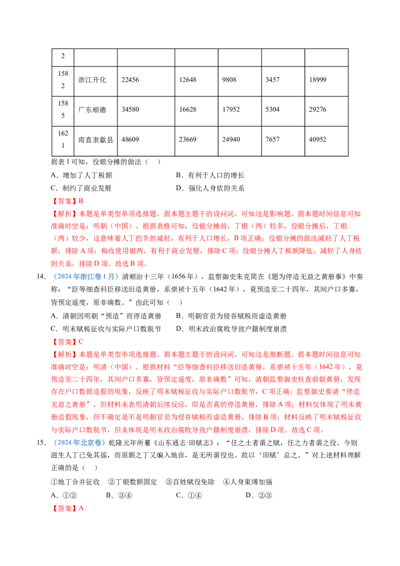 五年（2021-2025）高考历史真题分类汇编专题19选择性必修一：国家制度与社会治理（全国通用）（解析版）_高考真题分类汇编_高考历史真题分类汇编（全国通用）五年（2021-2025）