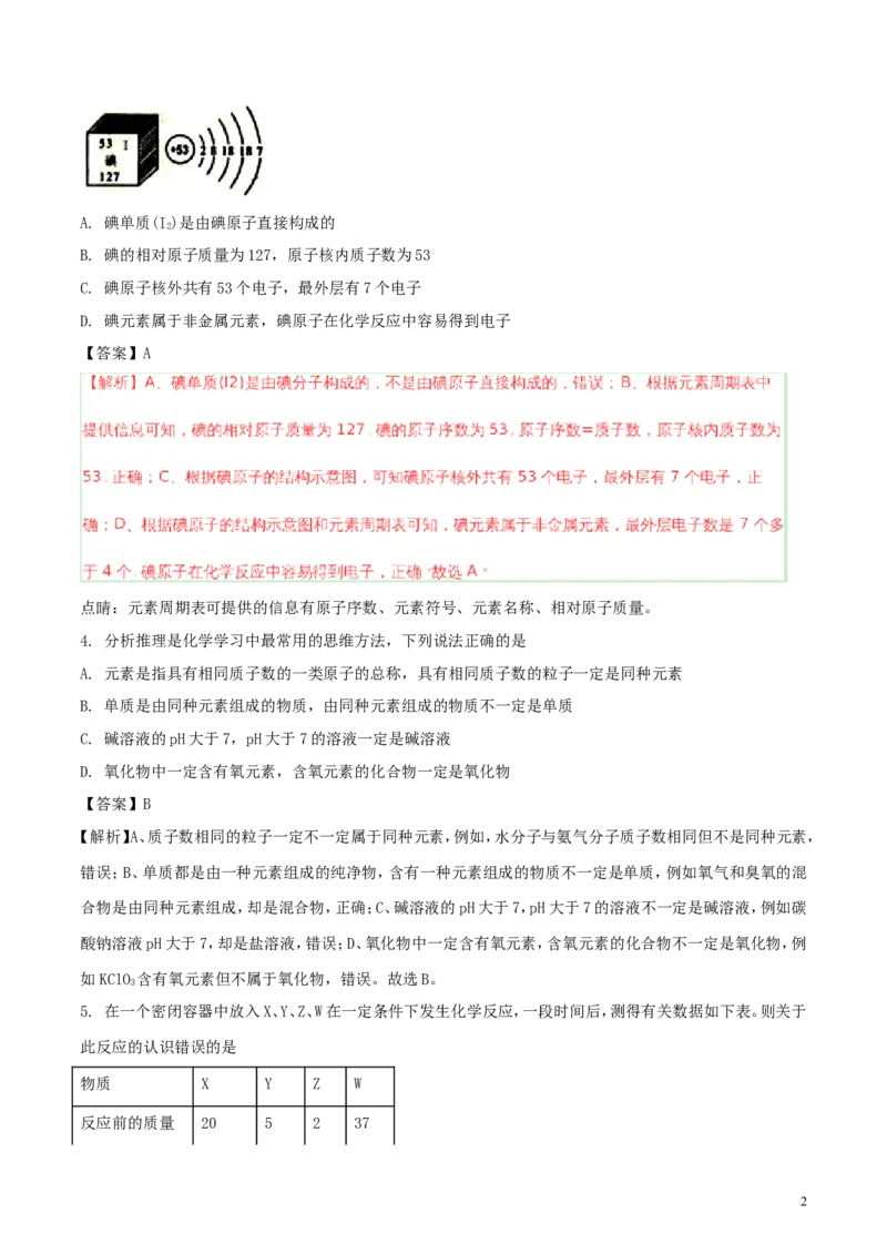 湖北省随州市2018年中考化学真题试题（含解析）_中考真题_5.化学中考真题2015-2024年_2018中考真题卷（277份）