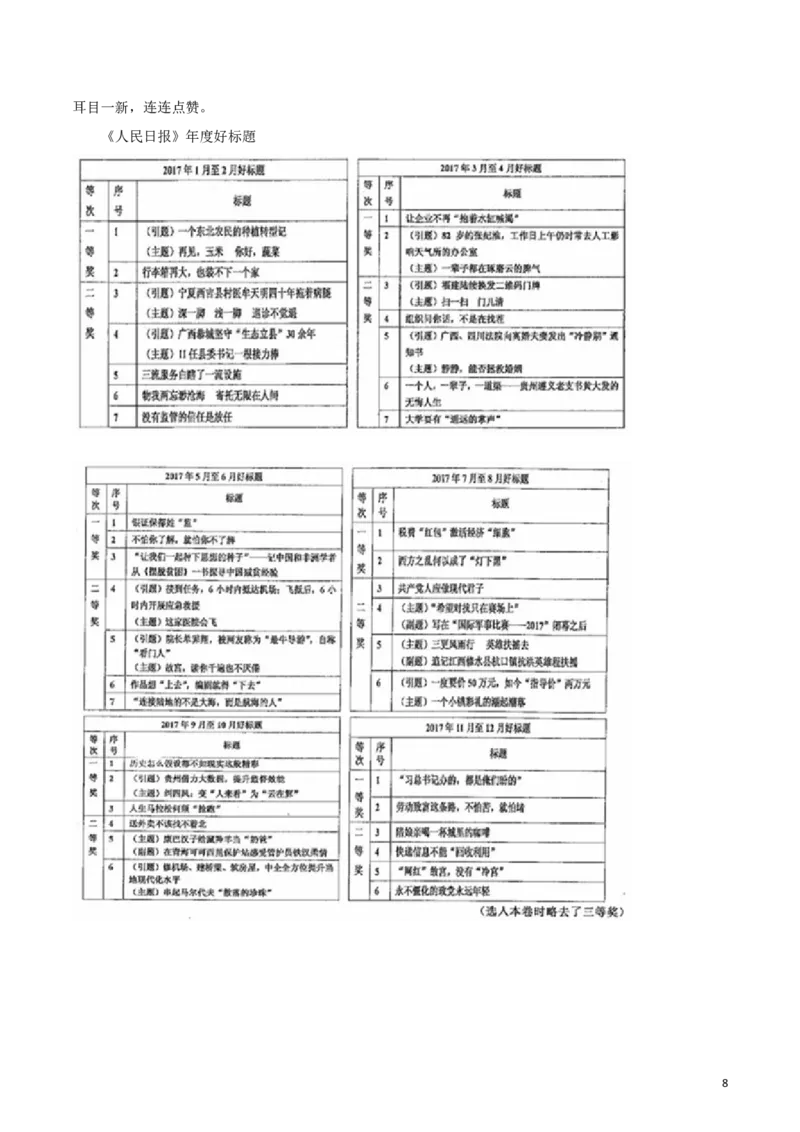 浙江省衢州市2018年中考语文真题试题（含解析）_中考真题_1.语文中考真题2015-2024年_2018年全国中考语文239份_2018年全国中考YuWen239份