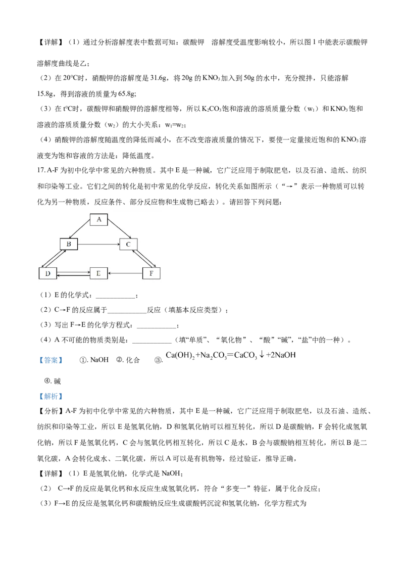 湖北省十堰市2021年中考化学试题（解析版）_中考真题_5.化学中考真题2015-2024年_2021年中考化学真题（83份）_十堰化学