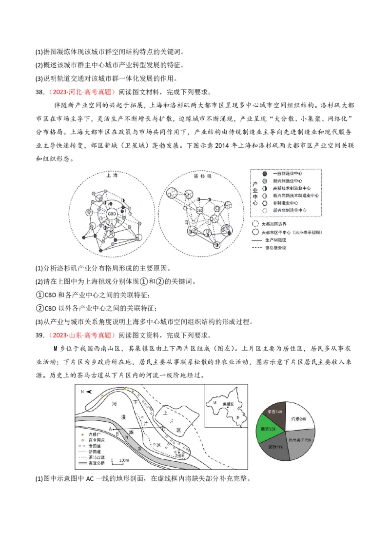 五年（2021-2025）高考地理真题分类汇编专题09乡村与城镇（全国通用）（原卷版）_高考真题分类汇编_高考地理真题分类汇编（全国通用）五年（2021-2025）_pdf