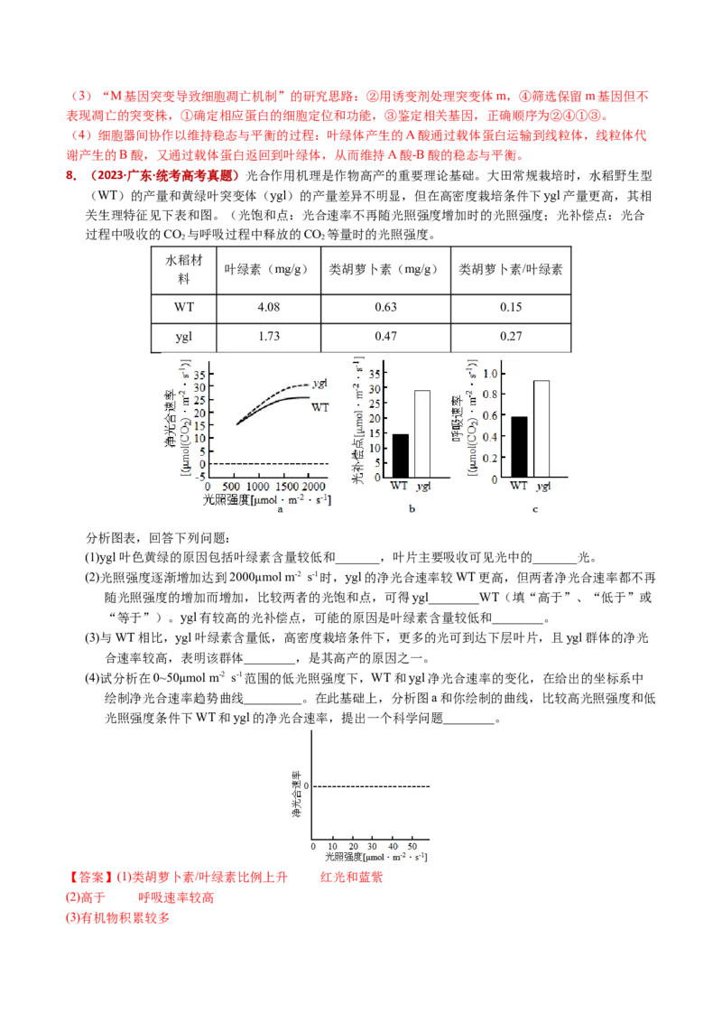 五年（2021-2025）全国高考生物真题分类汇编专题05细胞呼吸和光合作用（全国通用）（解析版）_高考真题分类汇编_高考生物真题分类汇编（全国通用）五年（2021-2025）