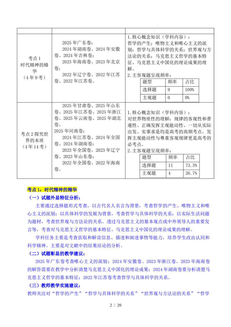 专题12探索世界（时代精神的精华、探究世界的本质）（全国通用）（解析版）_高考真题分类汇编_高考政治真题分类汇编（全国通用）五年（2021-2025）