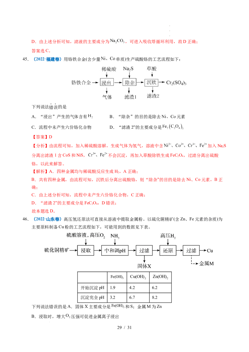 专题07无机物的转化与应用（解析）_高考真题分类汇编_高考化学真题分类汇编（全国通用）五年（2021-2025）_专题07无机物的转化与应用五年（2021-2025）高考化学真题分类汇编