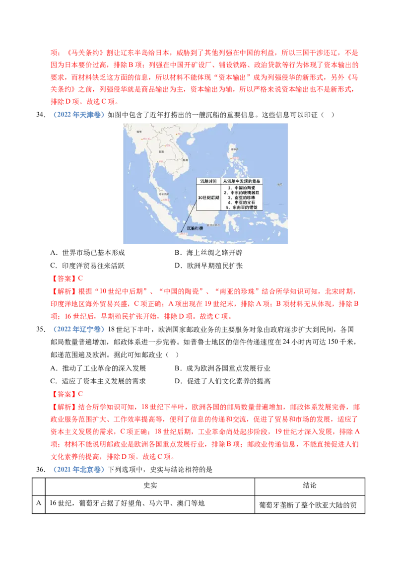 五年（2021-2025）高考历史真题分类汇编专题20选择性必修二：经济与社会生活（全国通用）（解析版）_高考真题分类汇编_高考历史真题分类汇编（全国通用）五年（2021-2025）