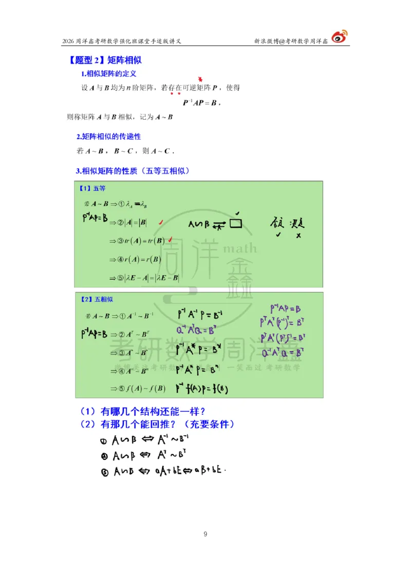 171.2026周洋鑫考研数学（线代强化8）_04.2026考研数学周洋鑫数学笑过_00.随课资料