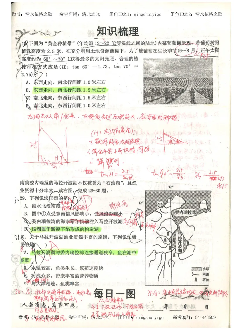1.衡水中学高考积累与改错_地理（第1本）_284页_高中衡水学霸笔记_高中全部赠品_错题集高中九科_地理积累与改错