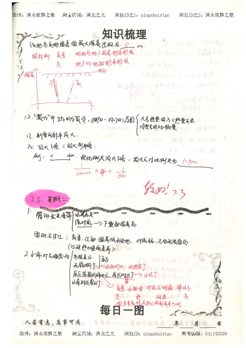 1.衡水中学高考积累与改错_地理（第1本）_284页_高中衡水学霸笔记_高中全部赠品_错题集高中九科_地理积累与改错