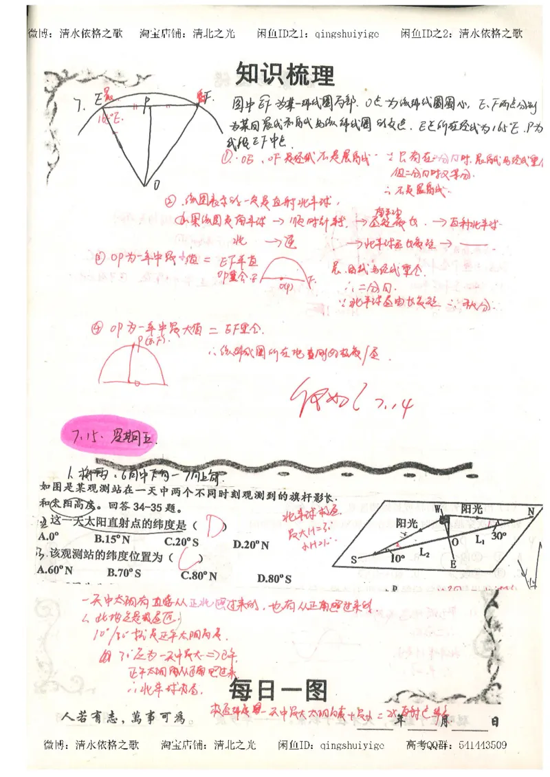 1.衡水中学高考积累与改错_地理（第1本）_284页_高中衡水学霸笔记_高中全部赠品_错题集高中九科_地理积累与改错