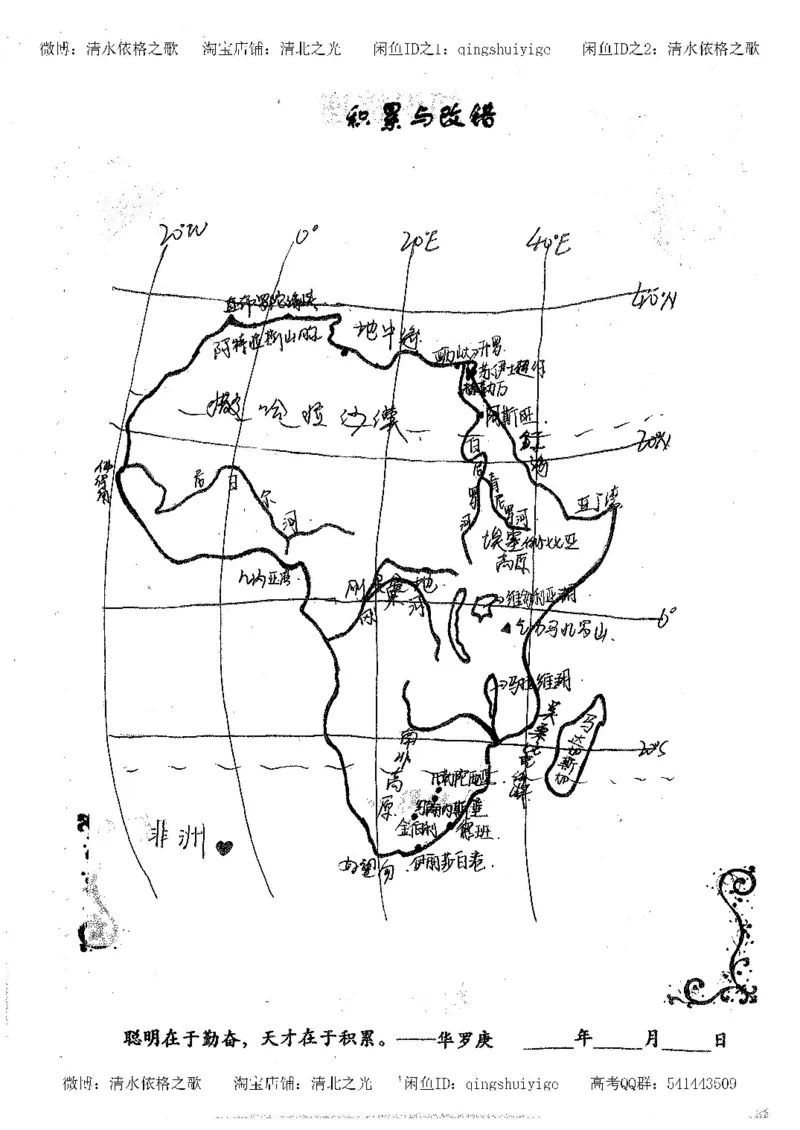 1.衡水中学高考积累与改错_地理（第1本）_284页_高中衡水学霸笔记_高中全部赠品_错题集高中九科_地理积累与改错