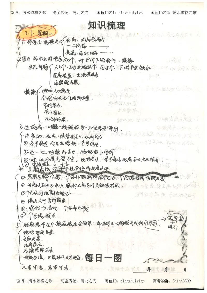 1.衡水中学高考积累与改错_地理（第1本）_284页_高中衡水学霸笔记_高中全部赠品_错题集高中九科_地理积累与改错