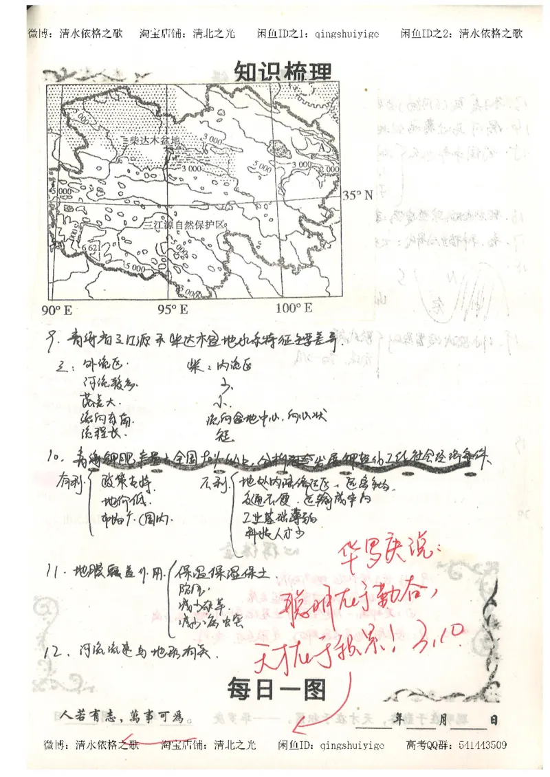 1.衡水中学高考积累与改错_地理（第1本）_284页_高中衡水学霸笔记_高中全部赠品_错题集高中九科_地理积累与改错