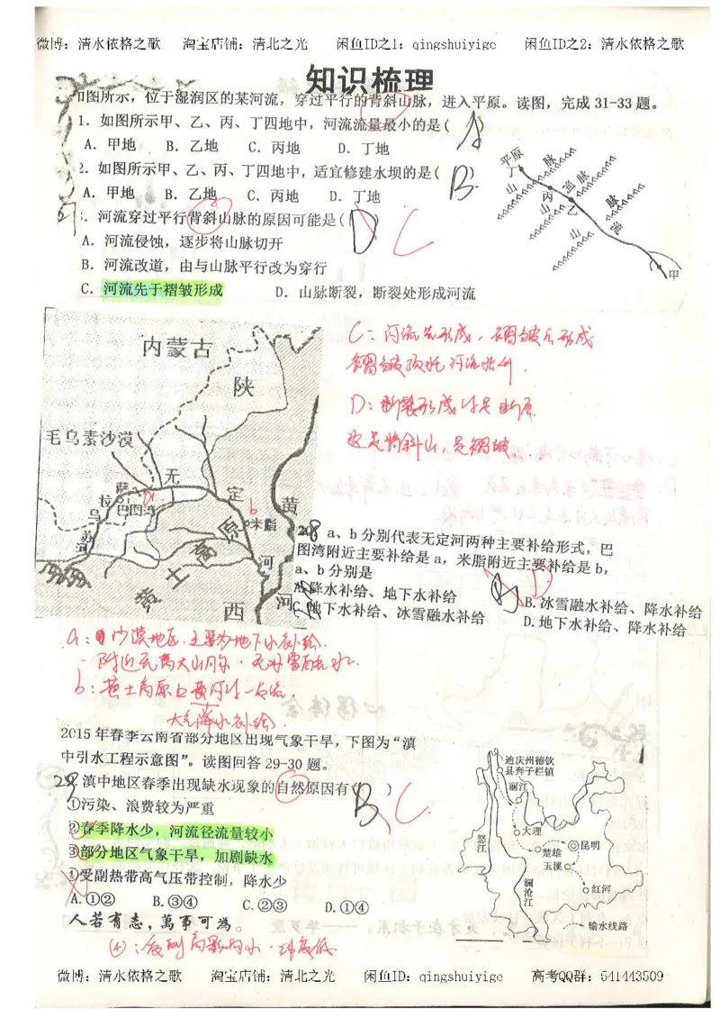 1.衡水中学高考积累与改错_地理（第1本）_284页_高中衡水学霸笔记_高中全部赠品_错题集高中九科_地理积累与改错