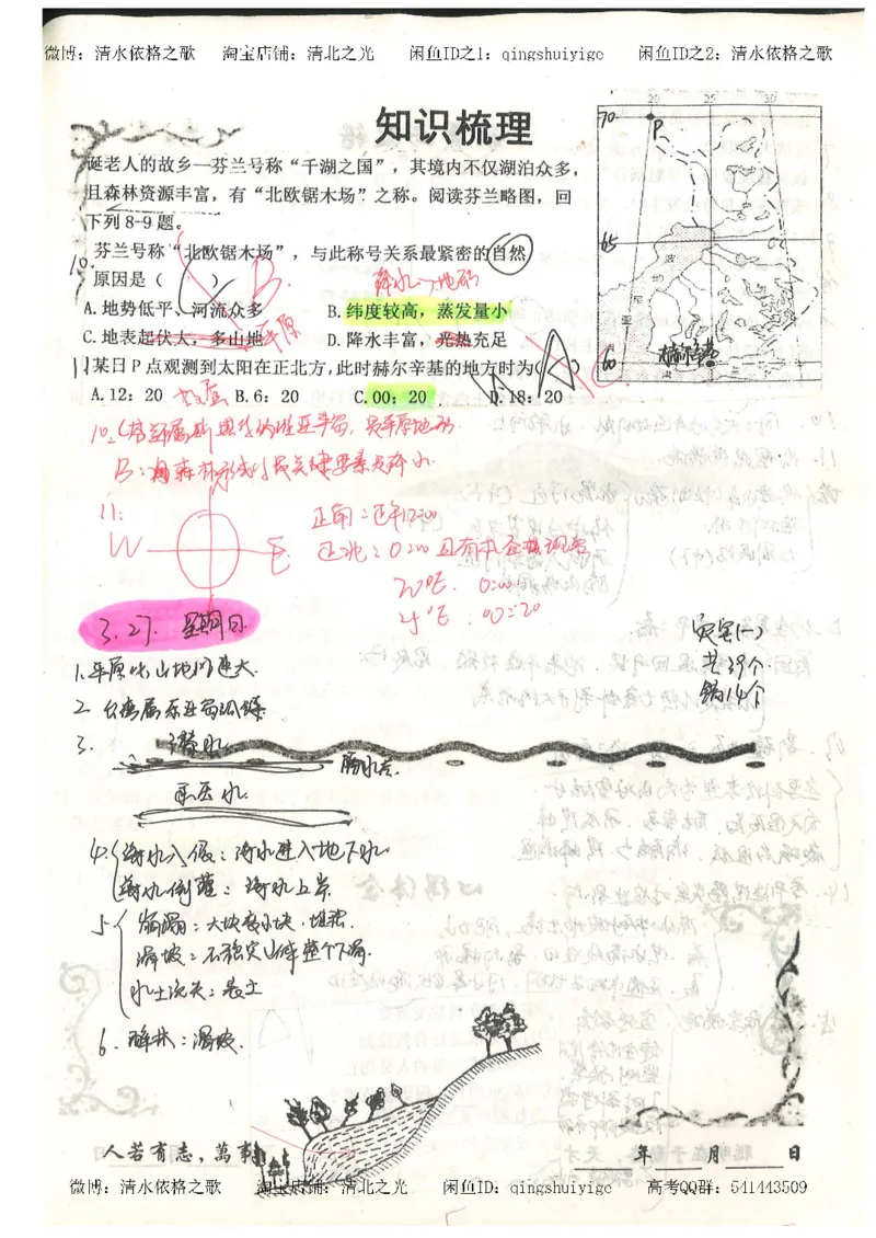 1.衡水中学高考积累与改错_地理（第1本）_284页_高中衡水学霸笔记_高中全部赠品_错题集高中九科_地理积累与改错
