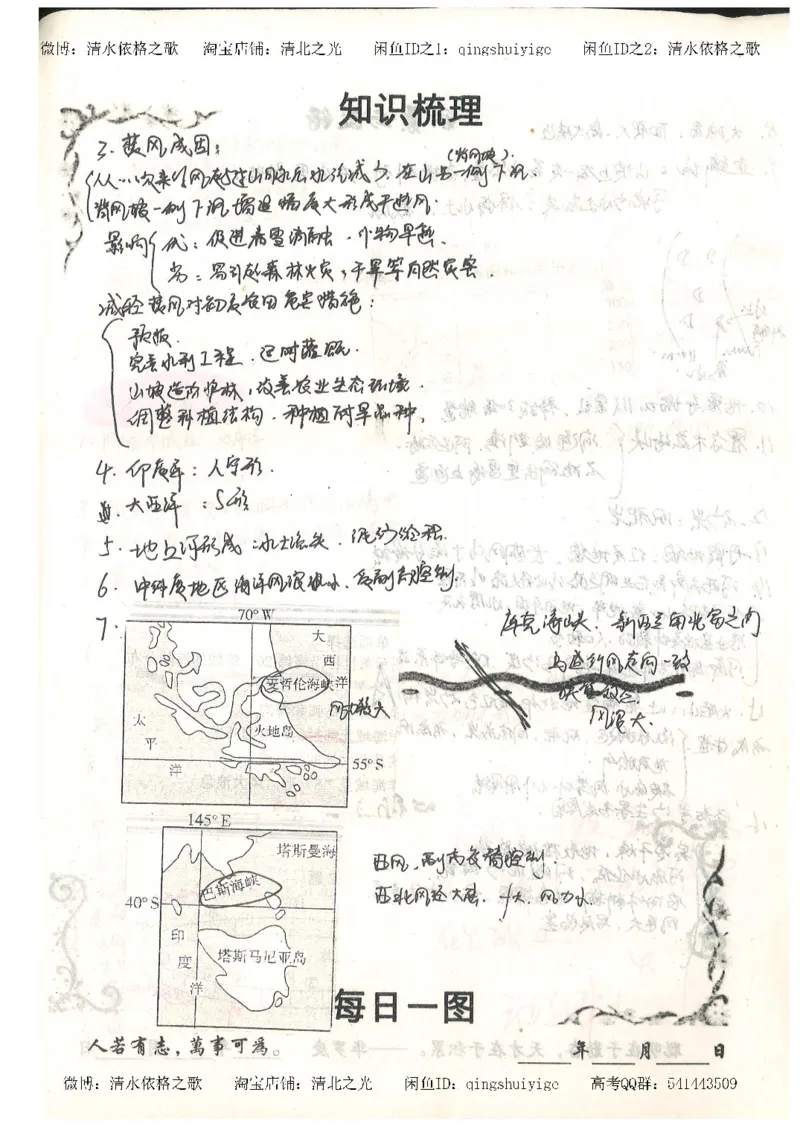 1.衡水中学高考积累与改错_地理（第1本）_284页_高中衡水学霸笔记_高中全部赠品_错题集高中九科_地理积累与改错