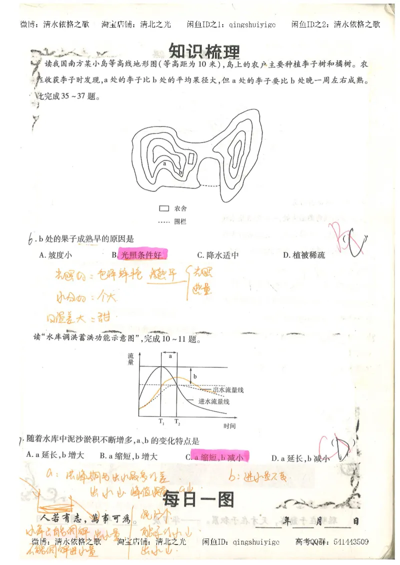 1.衡水中学高考积累与改错_地理（第1本）_284页_高中衡水学霸笔记_高中全部赠品_错题集高中九科_地理积累与改错