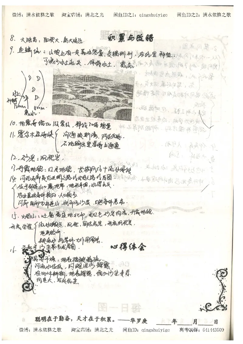 1.衡水中学高考积累与改错_地理（第1本）_284页_高中衡水学霸笔记_高中全部赠品_错题集高中九科_地理积累与改错