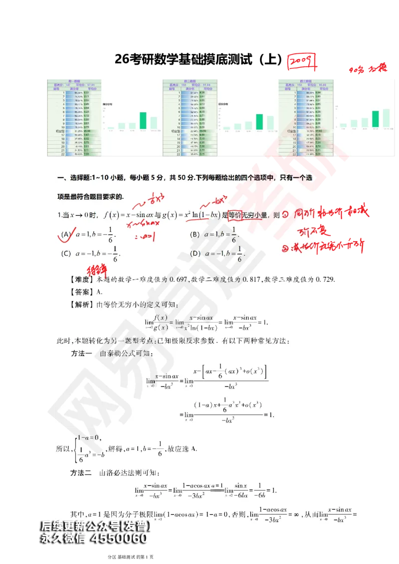 (147)--基础综合测试讲评笔记小节_01.2026考研数学有道武忠祥刘金峰全程班_01.2026考研数学武忠祥刘金峰全程班_00.书籍和讲义_{3}--全部课件