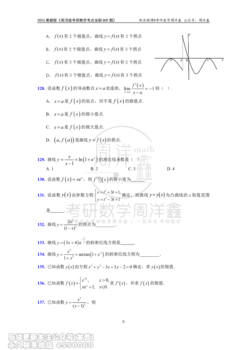 061.高数第二章2026周洋鑫考点全刷800题试题（课程提前用，非正式图书）_已解密_04.2026考研数学周洋鑫数学笑过_00.随课资料