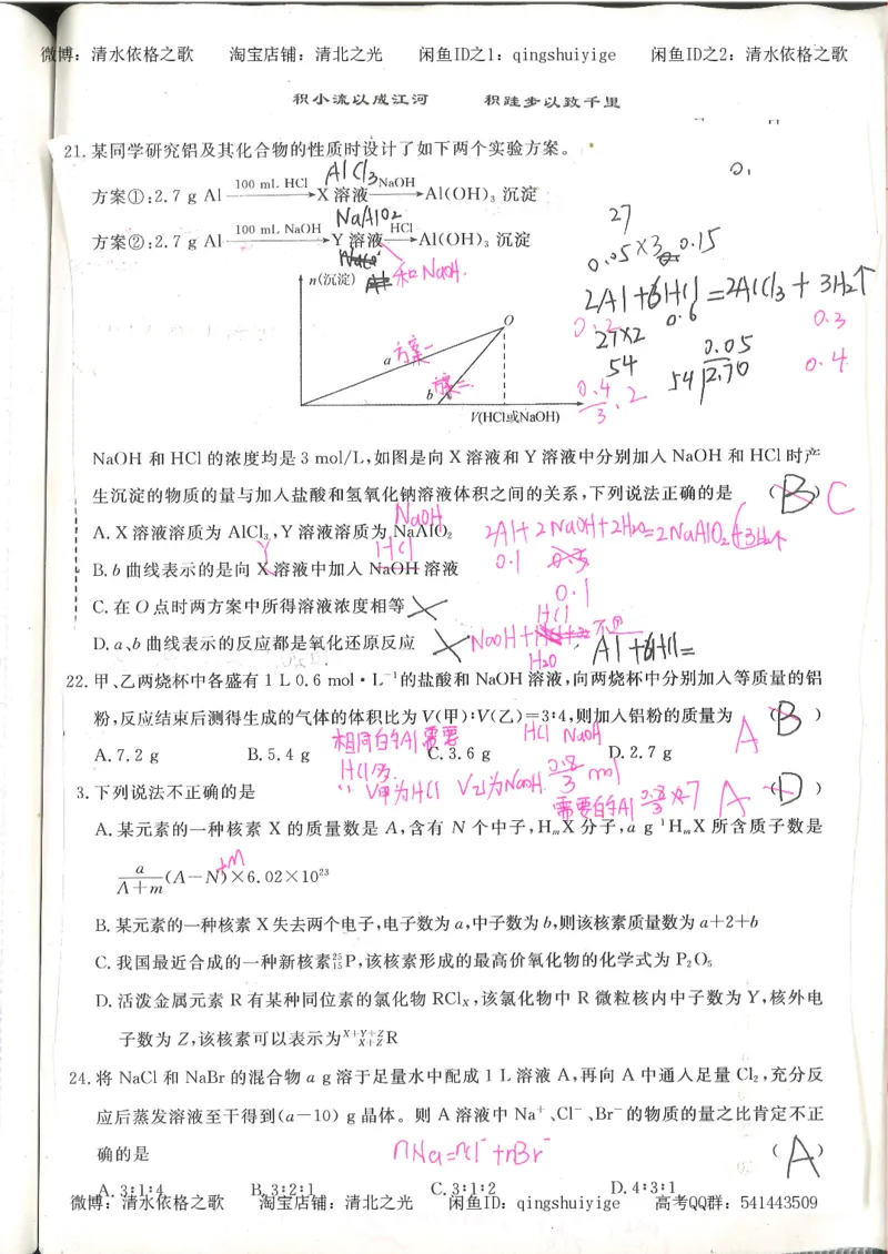 1.衡水中学高考积累与改错_高一化学（第1本）_114页_高中衡水学霸笔记_高中全部赠品_错题集高中九科_化学积累与改错