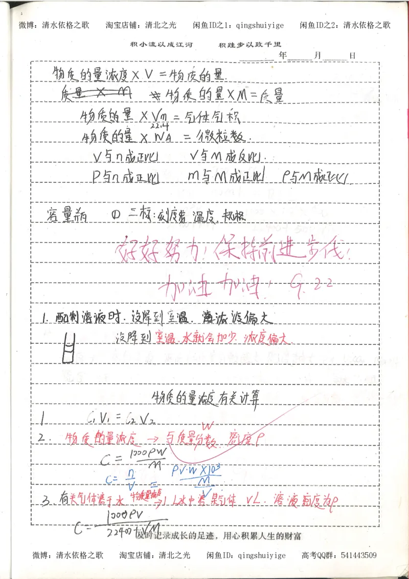1.衡水中学高考积累与改错_高一化学（第1本）_114页_高中衡水学霸笔记_高中全部赠品_错题集高中九科_化学积累与改错