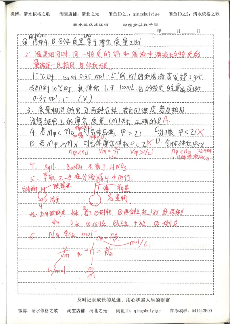 1.衡水中学高考积累与改错_高一化学（第1本）_114页_高中衡水学霸笔记_高中全部赠品_错题集高中九科_化学积累与改错