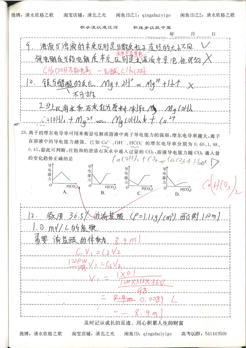 1.衡水中学高考积累与改错_高一化学（第1本）_114页_高中衡水学霸笔记_高中全部赠品_错题集高中九科_化学积累与改错