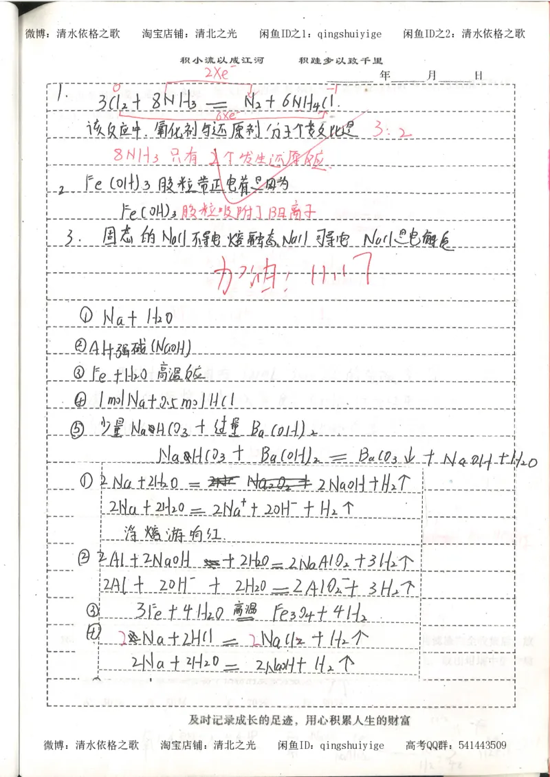 1.衡水中学高考积累与改错_高一化学（第1本）_114页_高中衡水学霸笔记_高中全部赠品_错题集高中九科_化学积累与改错