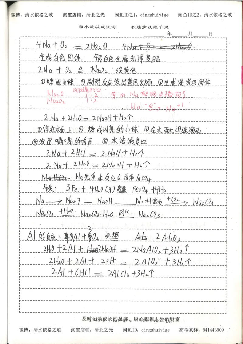 1.衡水中学高考积累与改错_高一化学（第1本）_114页_高中衡水学霸笔记_高中全部赠品_错题集高中九科_化学积累与改错