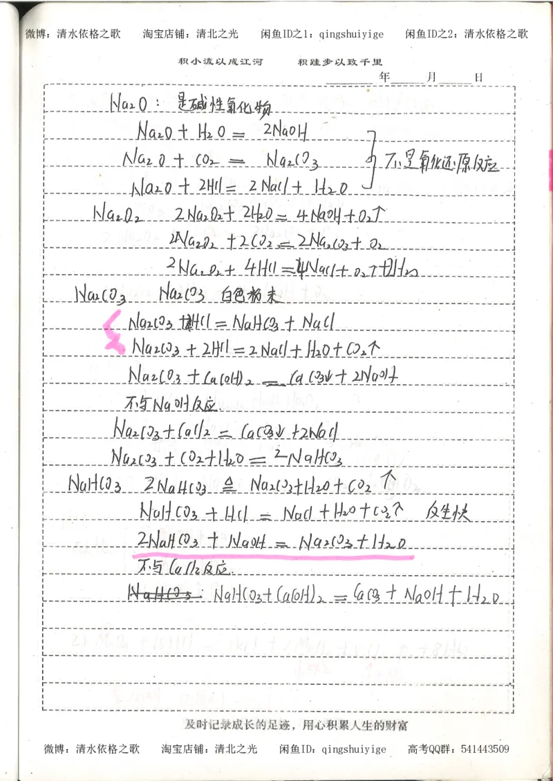1.衡水中学高考积累与改错_高一化学（第1本）_114页_高中衡水学霸笔记_高中全部赠品_错题集高中九科_化学积累与改错