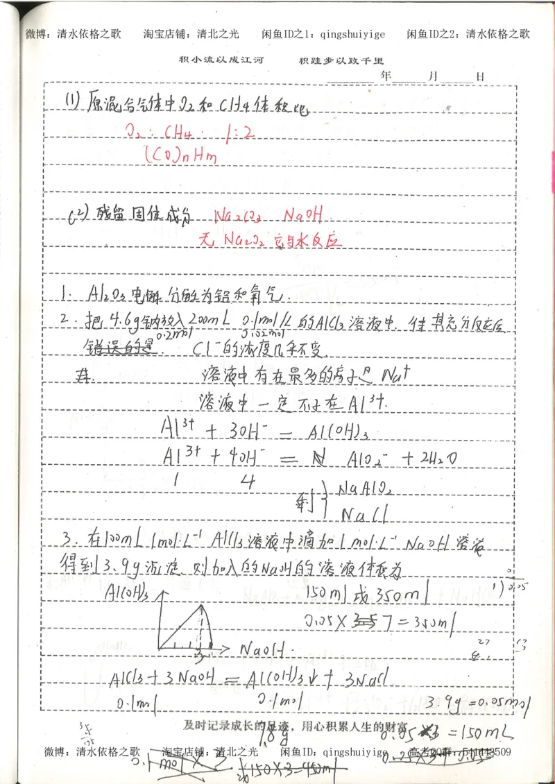 1.衡水中学高考积累与改错_高一化学（第1本）_114页_高中衡水学霸笔记_高中全部赠品_错题集高中九科_化学积累与改错