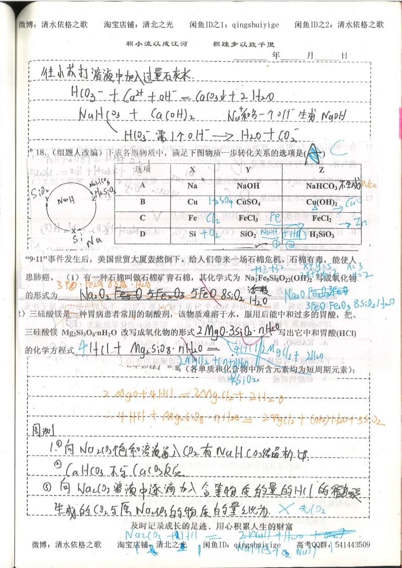 1.衡水中学高考积累与改错_高一化学（第1本）_114页_高中衡水学霸笔记_高中全部赠品_错题集高中九科_化学积累与改错
