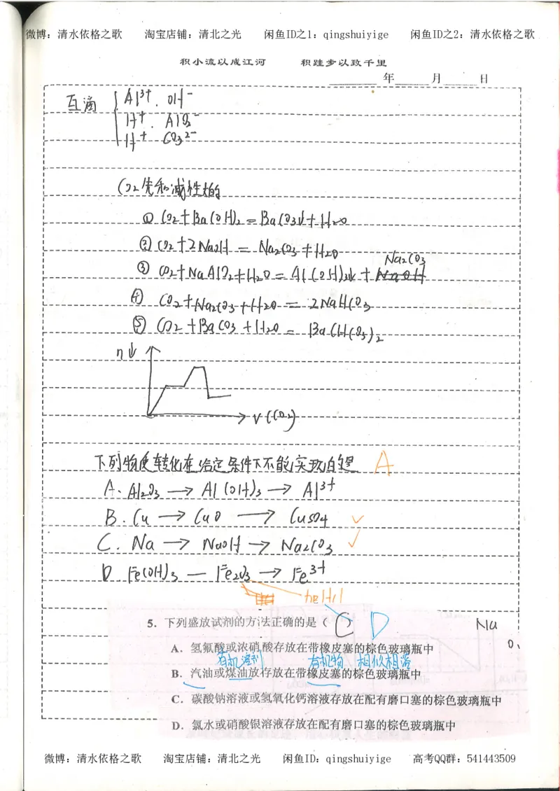 1.衡水中学高考积累与改错_高一化学（第1本）_114页_高中衡水学霸笔记_高中全部赠品_错题集高中九科_化学积累与改错