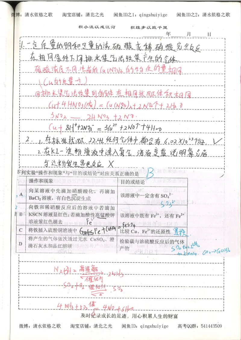 1.衡水中学高考积累与改错_高一化学（第1本）_114页_高中衡水学霸笔记_高中全部赠品_错题集高中九科_化学积累与改错