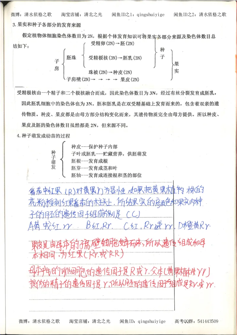 高考积累与改错_生物_121页_高中衡水学霸笔记_高中全部赠品_错题集高中九科_生物积累与改错