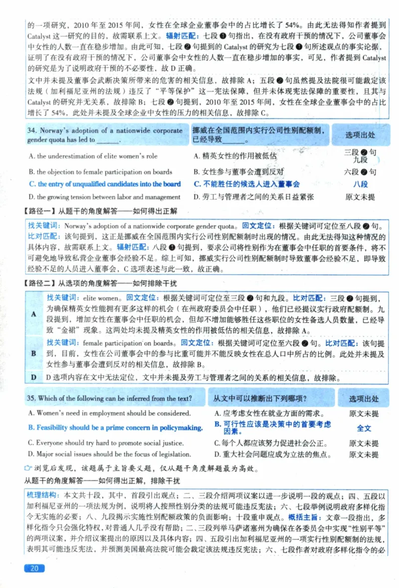 2020年真题逐题细解_41考研英语一二历年真题解析_英语一_解析册+逐词逐句册