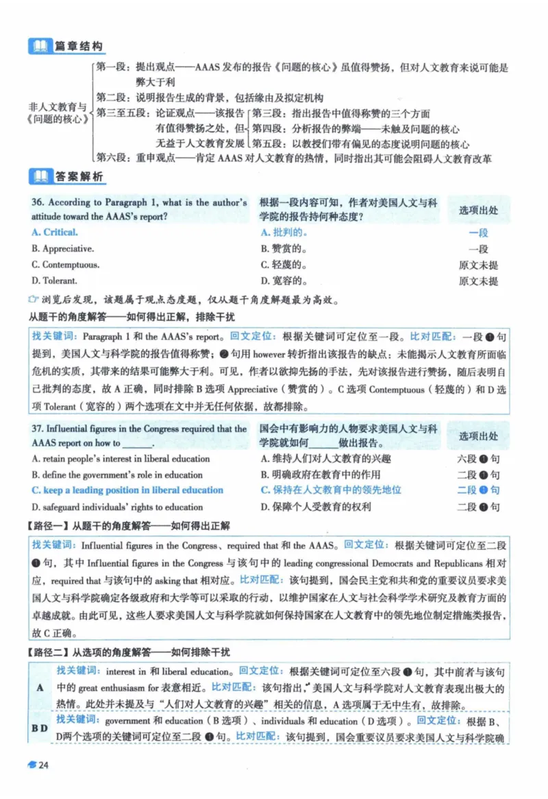 2014年真题逐题细解_41考研英语一二历年真题解析_英语一_解析册+逐词逐句册