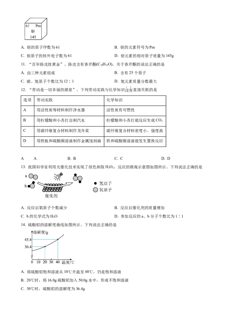 2024年广东省中考化学真题（空白卷）_❤广东中考真题备考2026_5.广东中考化学2008-2025
