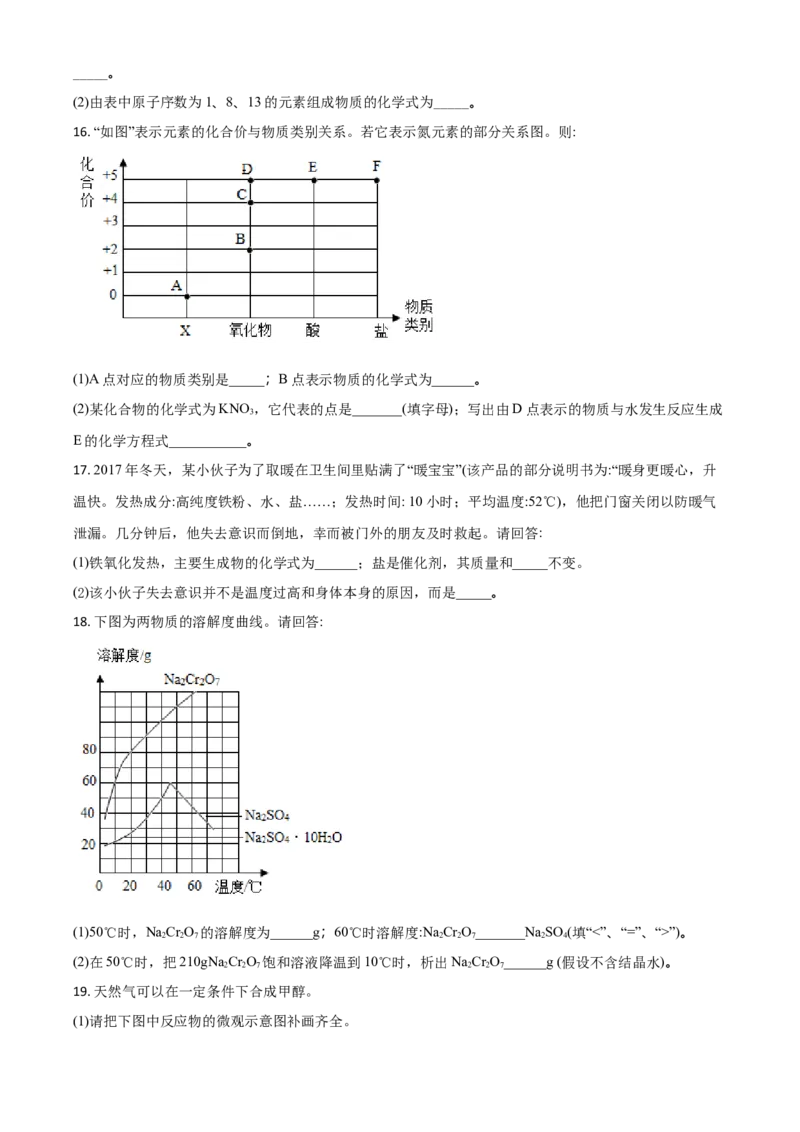 2018年广东省中考化学真题（空白卷）_❤广东中考真题备考2026_5.广东中考化学2008-2025