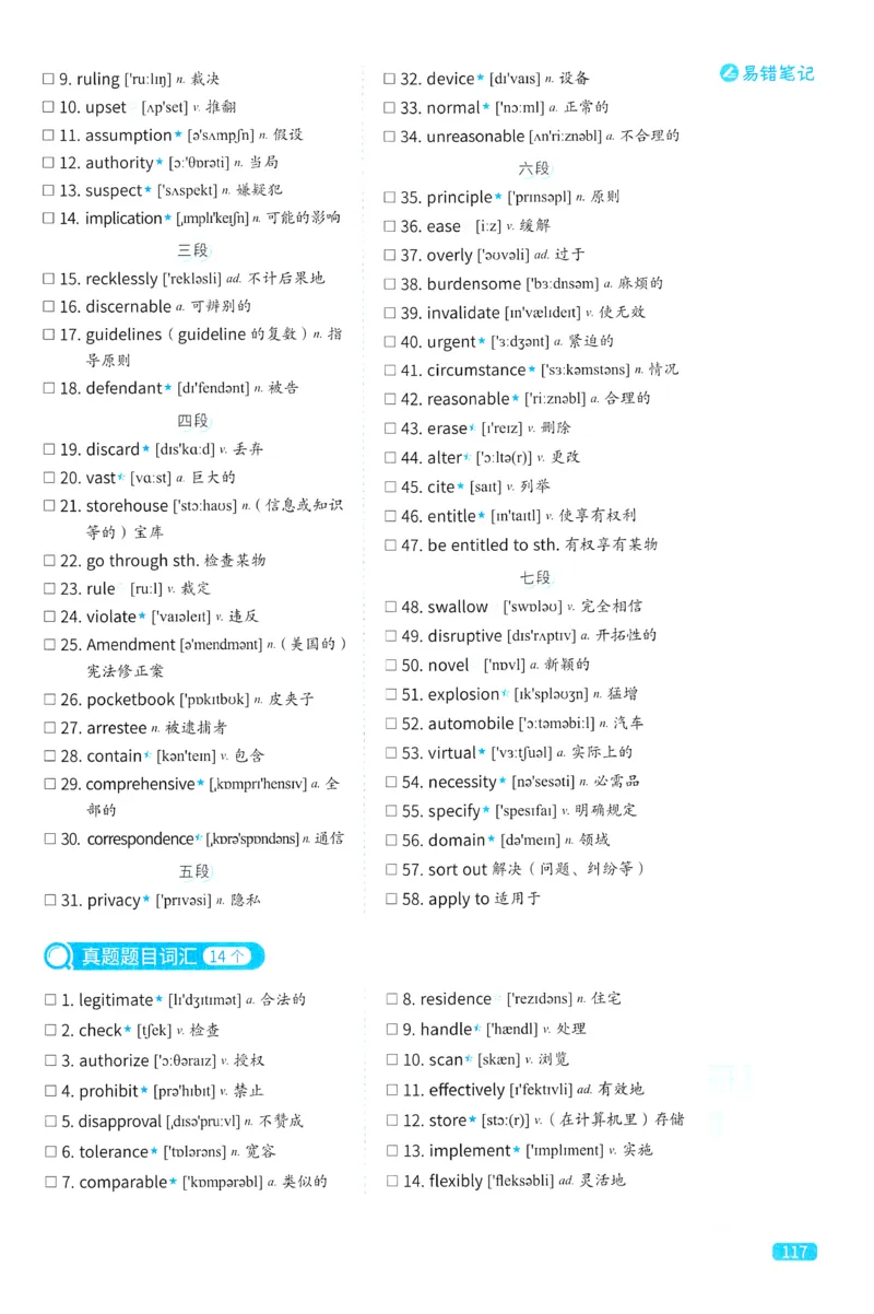 2024考研真相英语一真题配套词汇（2004-2023）_41考研英语一二历年真题解析_英语一_真题配套词汇