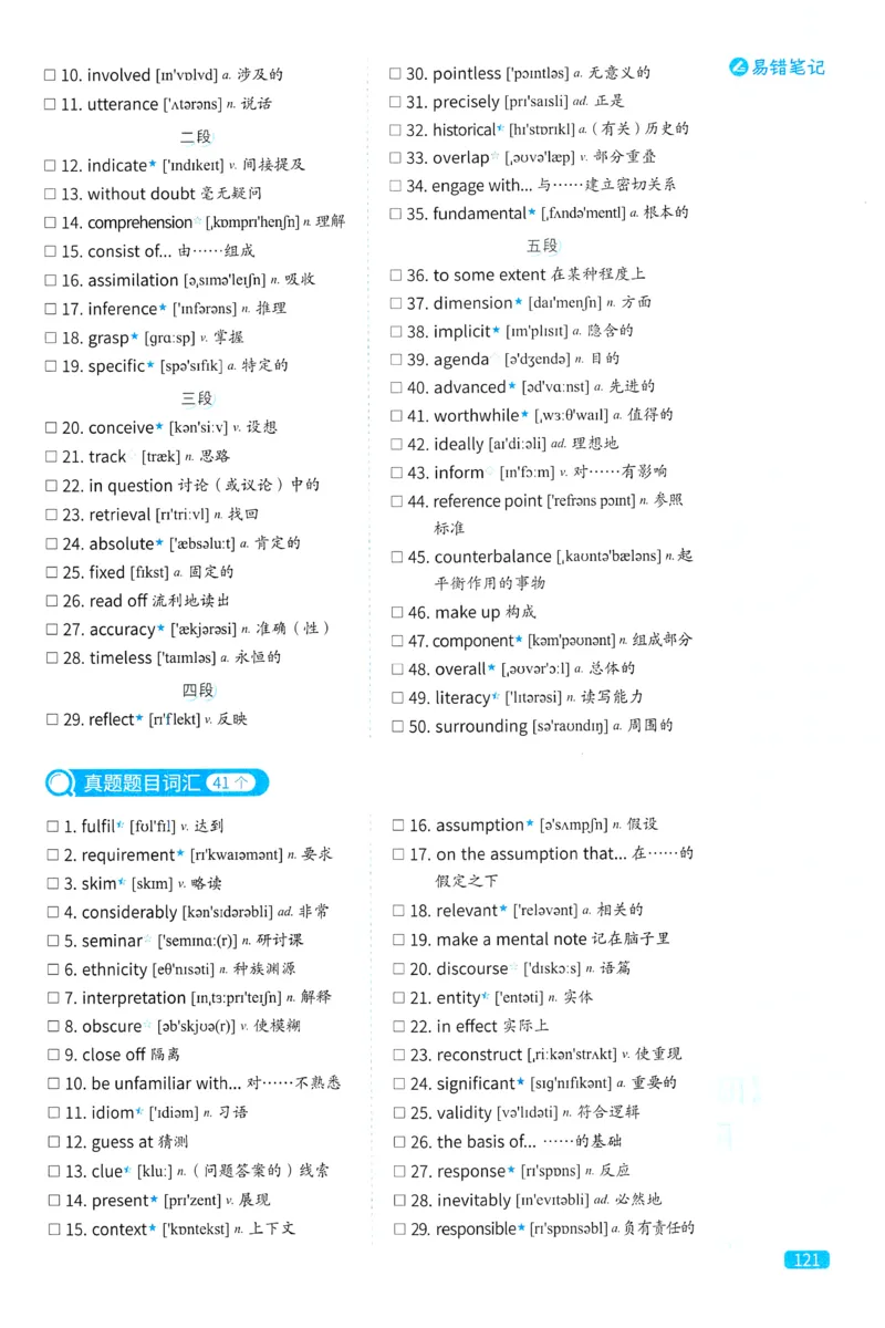 2024考研真相英语一真题配套词汇（2004-2023）_41考研英语一二历年真题解析_英语一_真题配套词汇