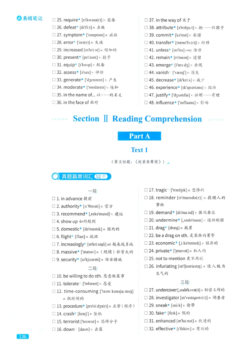2024考研真相英语一真题配套词汇（2004-2023）_41考研英语一二历年真题解析_英语一_真题配套词汇