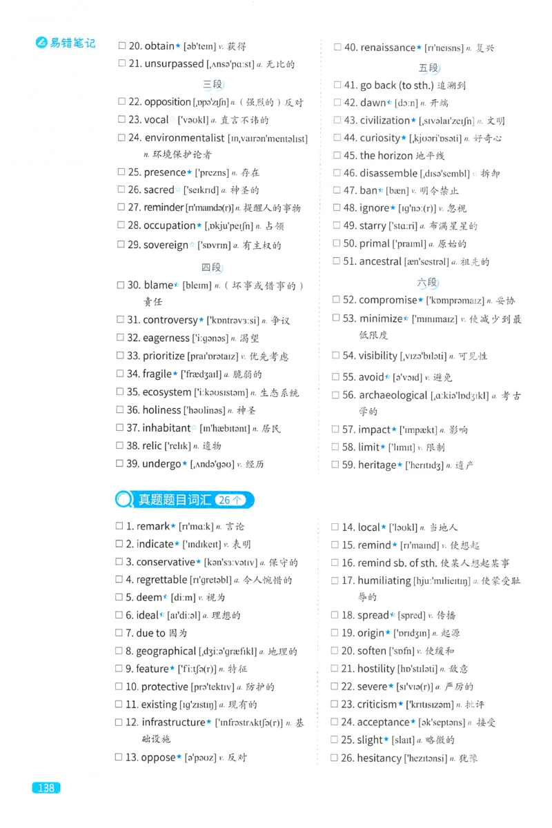 2024考研真相英语一真题配套词汇（2004-2023）_41考研英语一二历年真题解析_英语一_真题配套词汇